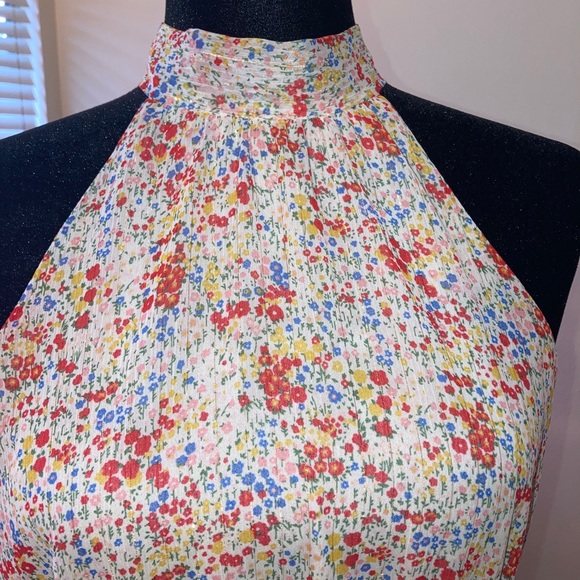 Vici Floral High Neck Long Dress Small - Picture 2 of 5